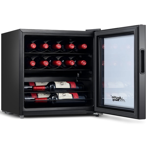 14-Bottle Wine Cooler， Full Glass Door