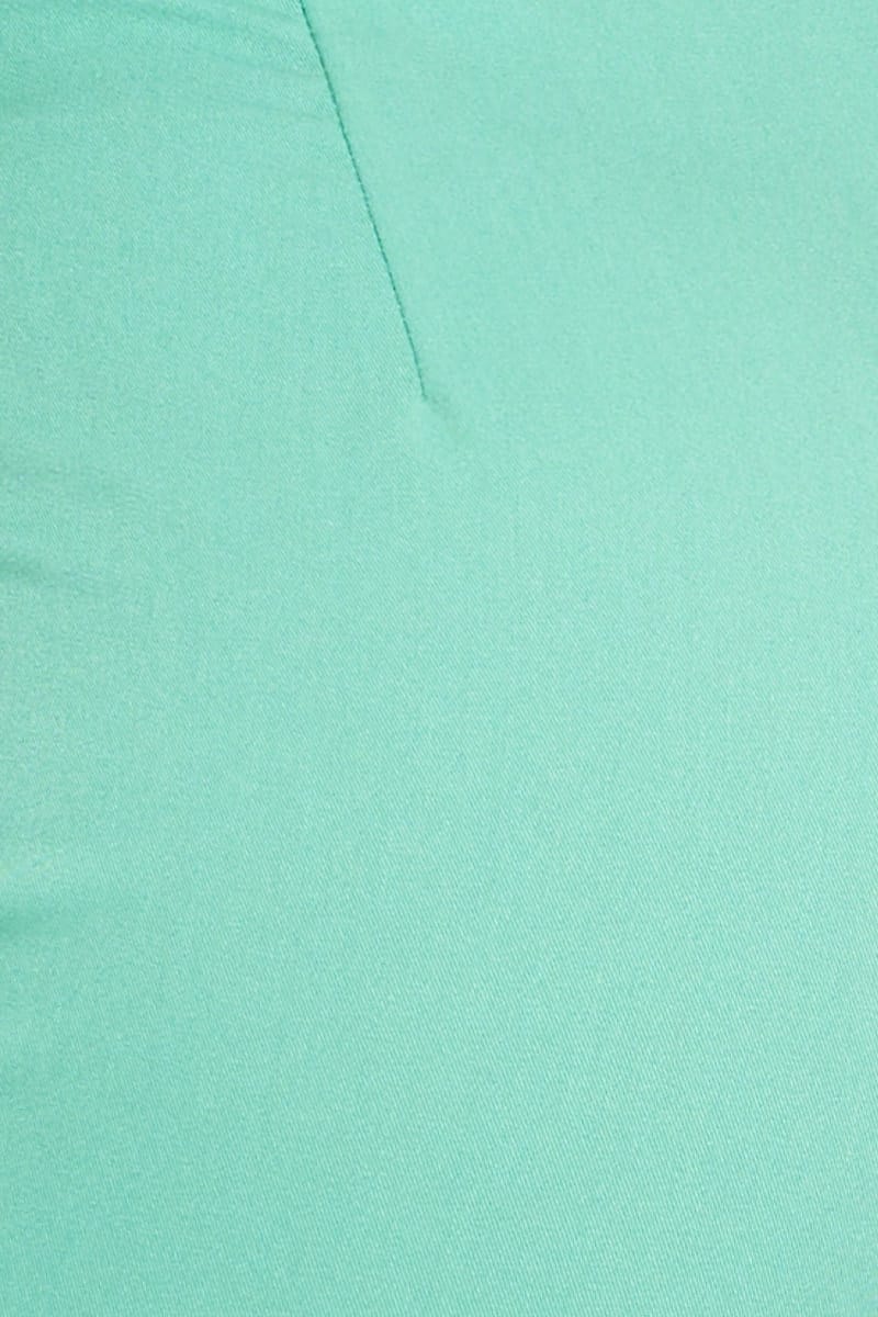 Green Wide Leg Pant High Rise