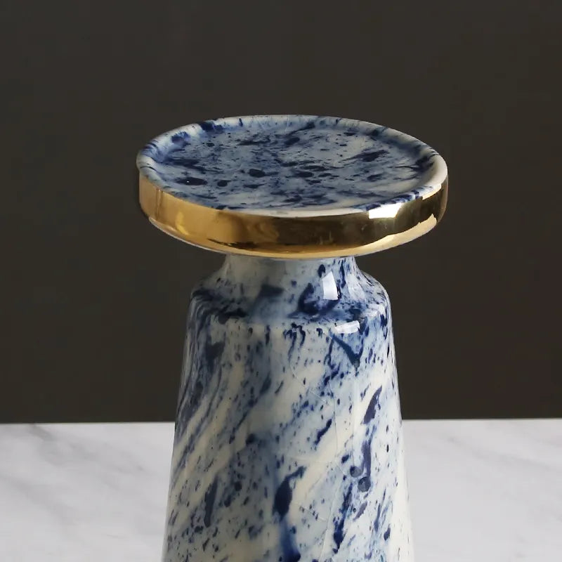 Blue Quicksand Candle Holder Fa-D1982A