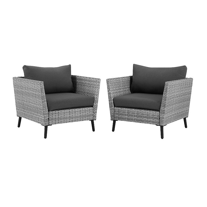 Crosley Richland Outdoor Wicker Armchair 2-piece Set