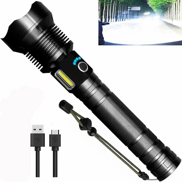 🔥 BIG SALE - 47% OFF🔥🔥 - LED Rechargeable Tactical Laser Flashlight 90000 High Lumens