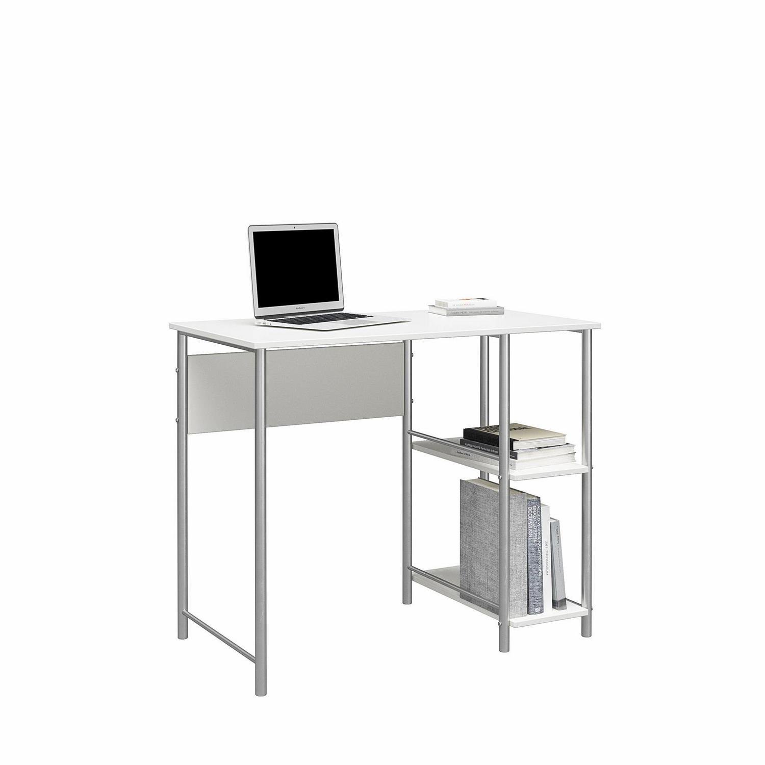 Mainstays Metal Student Computer Desk White  Crowdfused