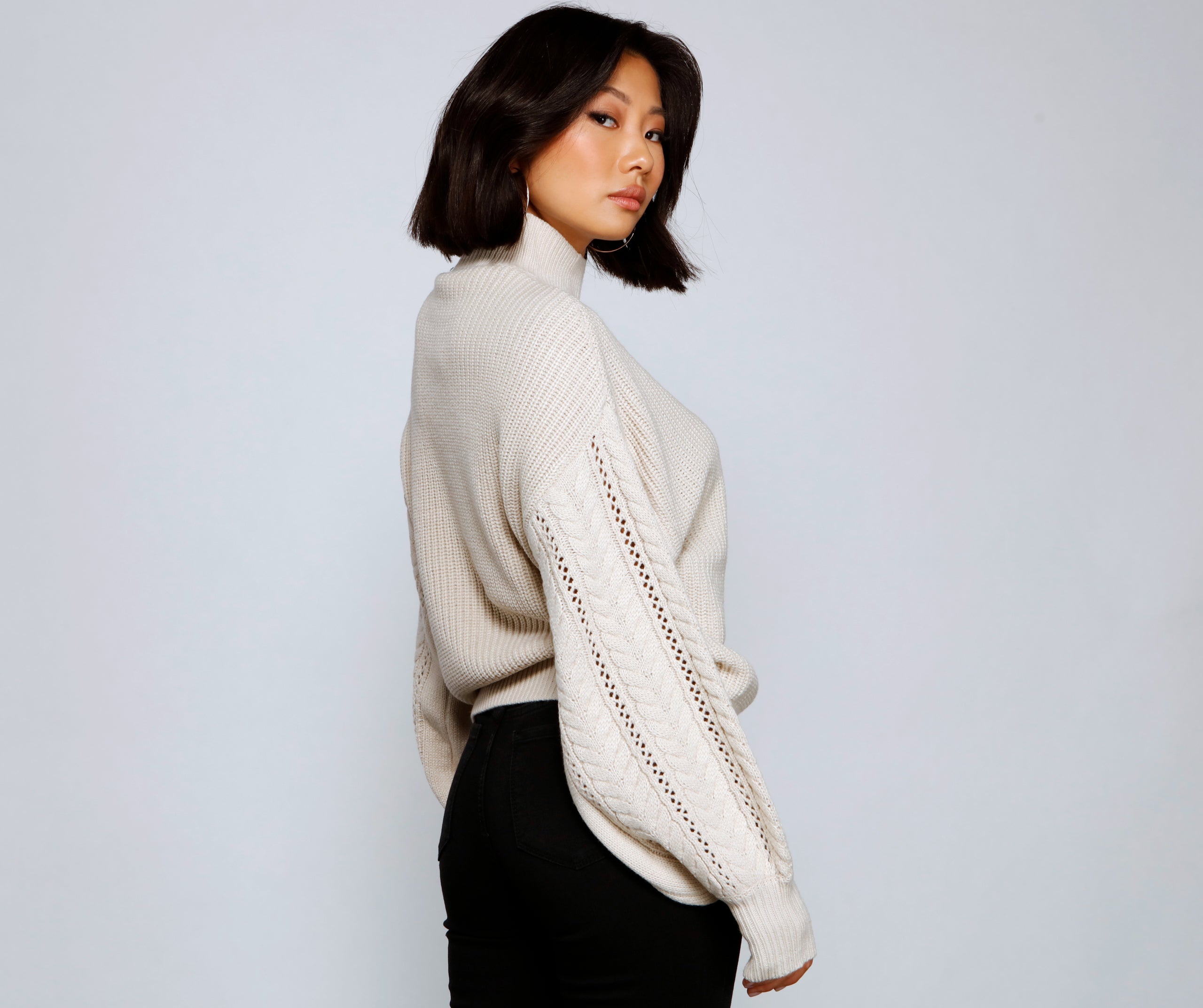 Cuddle Up Cable Knit Sweater