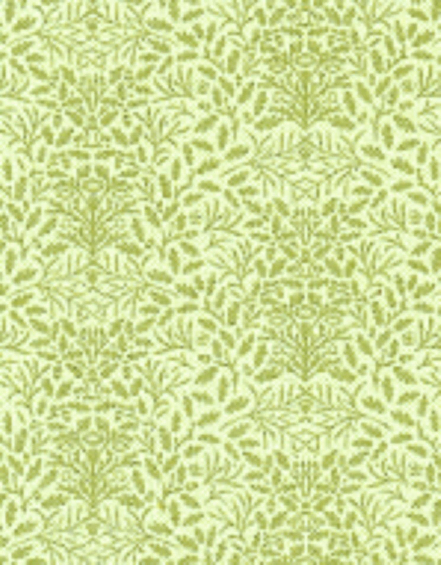 Dolls House William Morris Design Acorns Mini  1:24 Wallpaper Green