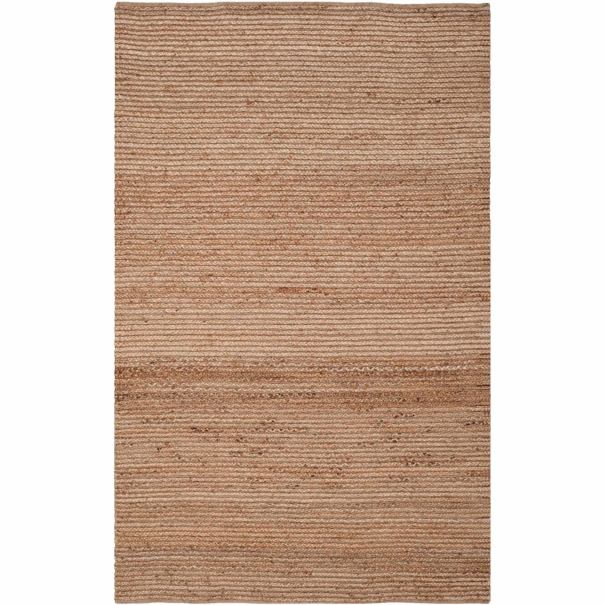 SAFAVIEH Cape Cod Jimmy Braided Striped Jute Area Rug, 5' x 8', Natural