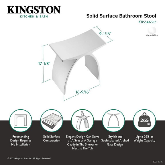 Kingston Brass KBSSA17917 Descanso Solid Surface A...