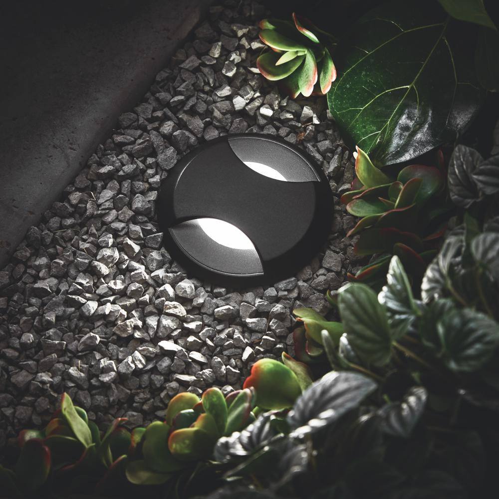 Hampton Bay Low Voltage Landscape Black Round In Ground WellDeck Light with 1.8-Watt 150 lumen Integrated LED LDS-WR2BL3000K