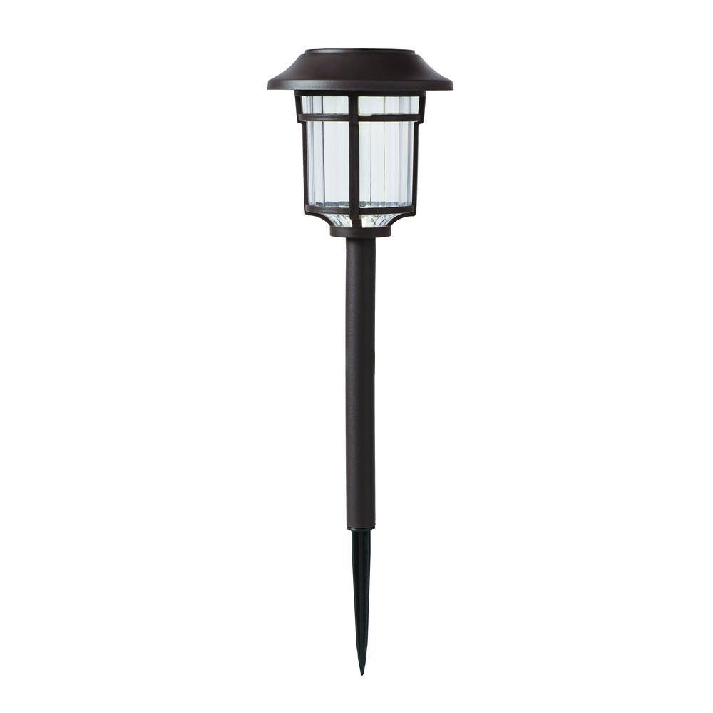 Hampton Bay Bellingrath 10 Lumens Solar Bronze LED Path Light SPP31000112PDQ