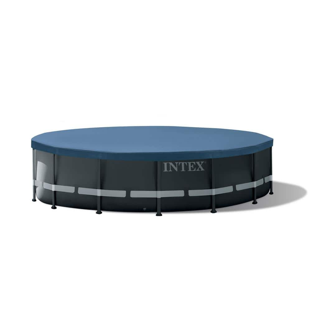 Intex Ultra XTR 16 ft. x 48 in. Round Above Ground Pool Set with Pump and Cleaner Robot Vacuum 26325EH + 28005E