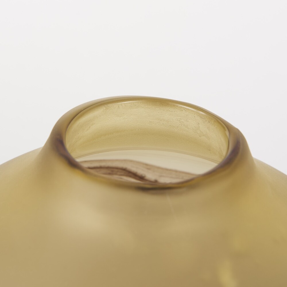 Brown and Beige Smoky Sand Dunes Glass Vase