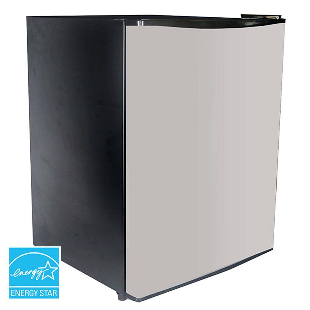 Avanti 19 in. 2.4 cu.ft. Mini Refrigerator in Stainless Steel wBlack without Freezer AR24T3S