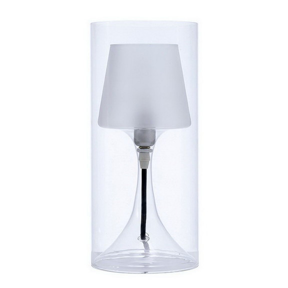 Benjara BM240313 Hurricane Table Lamp with Frosted...