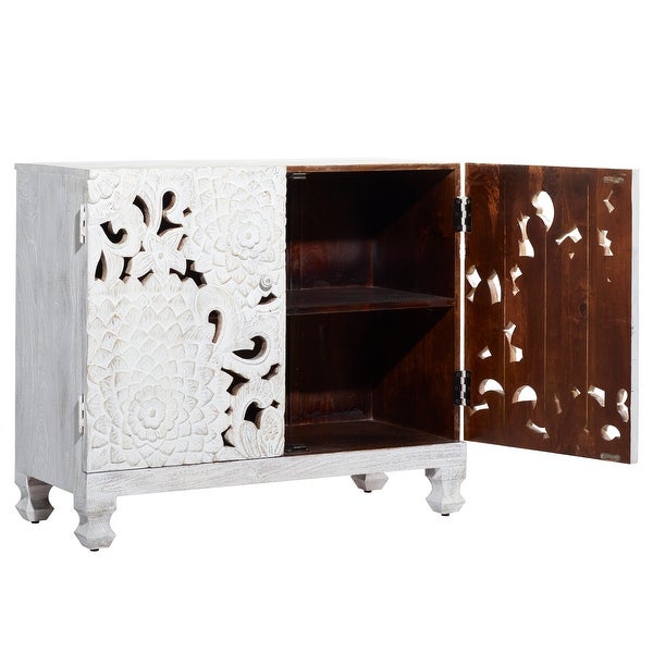 White Wood Mediterranean Cabinet 30 x 35 x 16