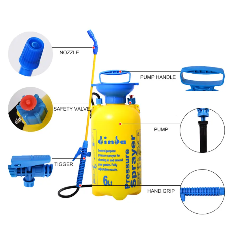 6L Binda Plastic Knapsack Hand  Pressure Sprayer Garden and Agricultural Sprayer