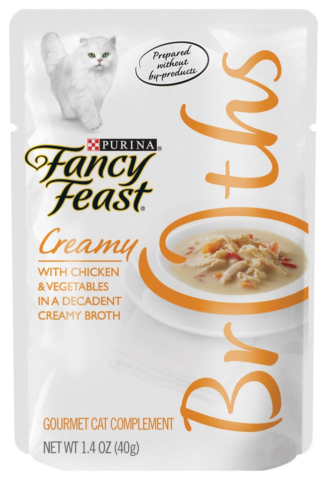 Fancy Feast Creamy Broths with Chicken  Vegetables Supplemental Cat F