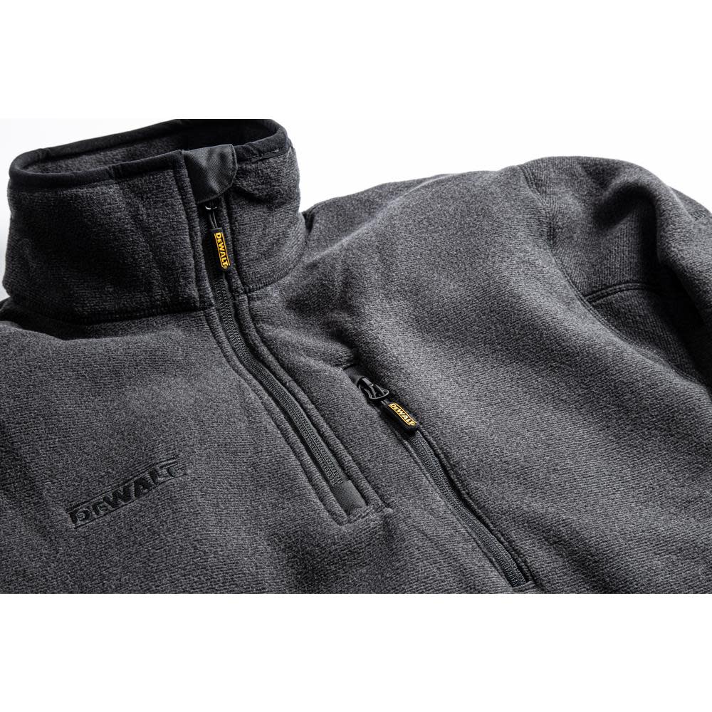 DEWALT Polyester 1/4 Zip Fleece Pullover Black Medium