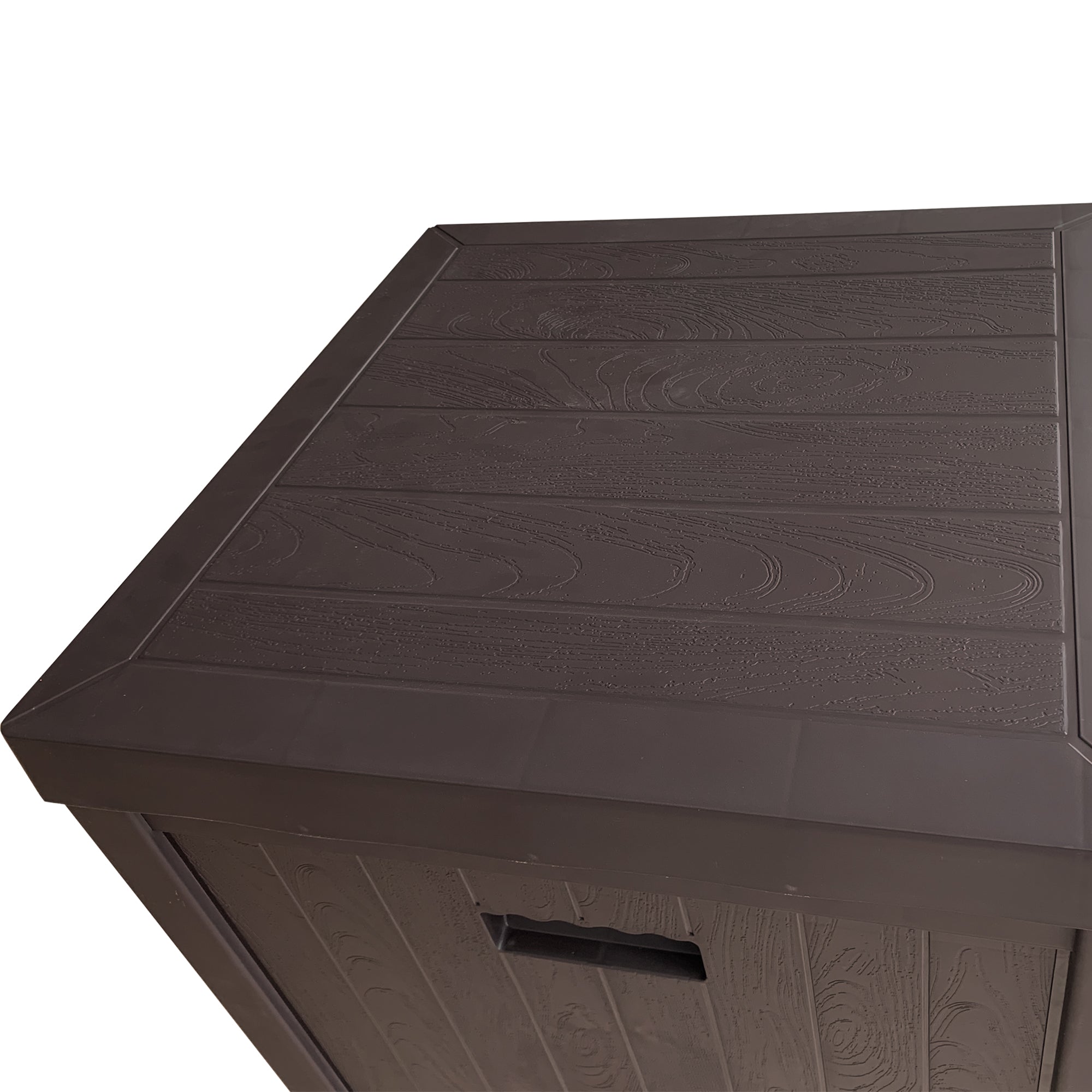 Resin Patio Storage Box, 51 Gallon Outdoor All-Weather Deck Storage Container Box, Brown