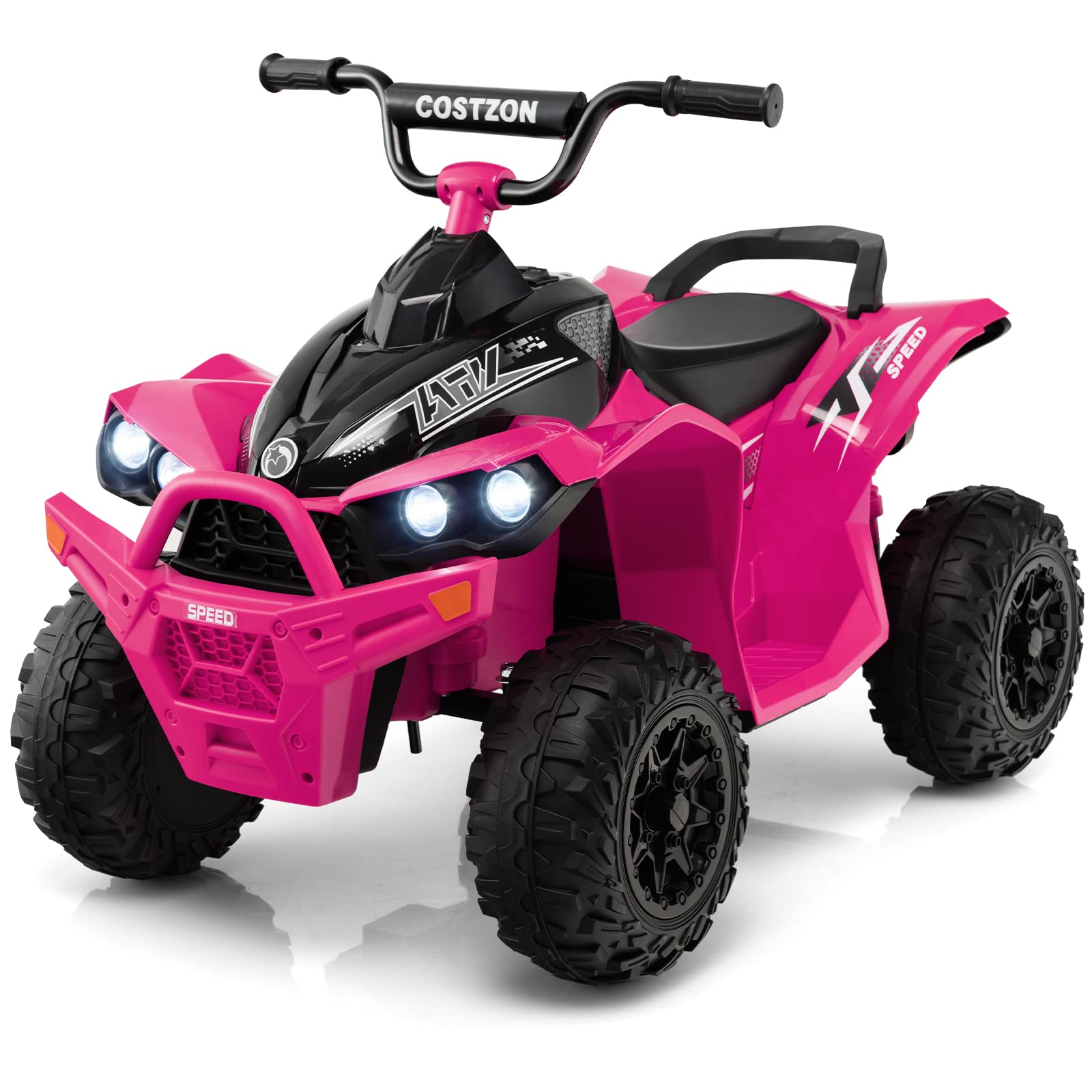 Costzon Kids ATV, 12V Battery Powered Electric Vehicle, Ride on 4 Wheeler Quad