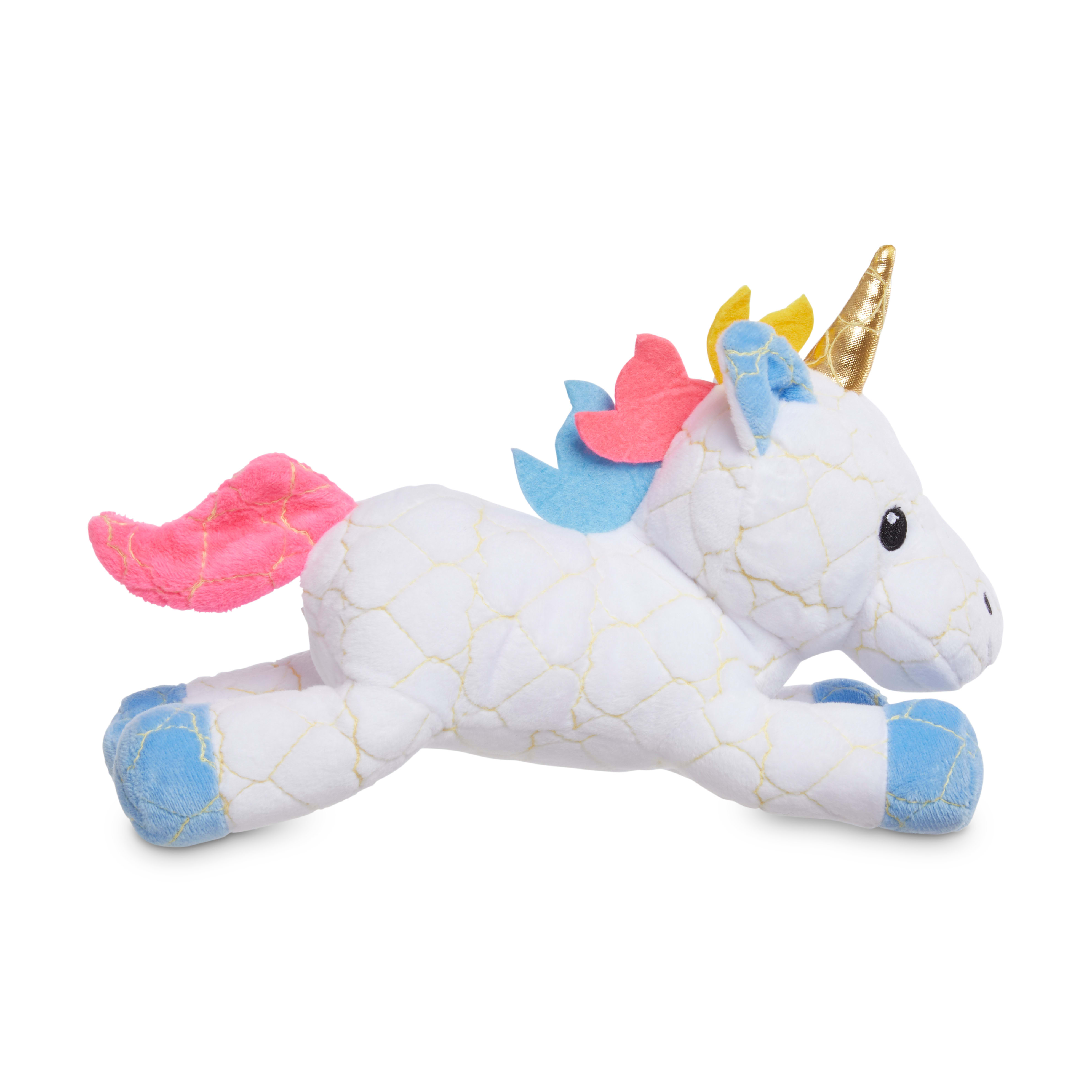 Leaps  Bounds Ruffest  Tuffest Unicorn Tough Plush Dog Toy with Kevlar Stitching， X-Small