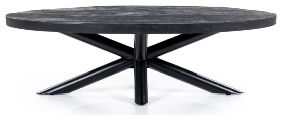 Oval Black Coffee Table  Eleonora Oscar   Industrial   Coffee Tables   by Oroa   Distinctive Furniture  Houzz