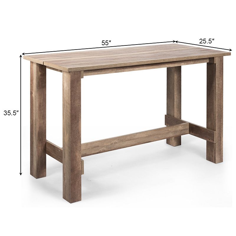 Multifunctional Counter Height Dining Table for Dining Room and Kitchen