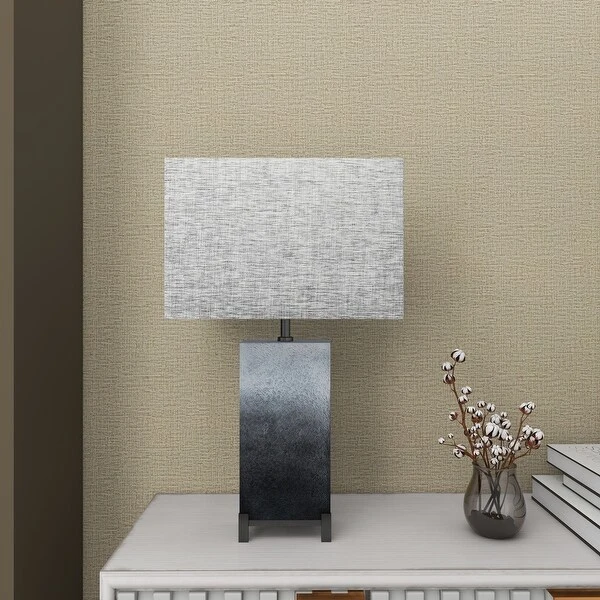 Grey Polystone Modern Table Lamp 26 x 15 x 9 - 15 x 25