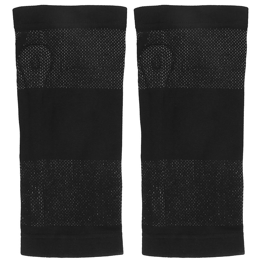 2pcs Breathable Sport Kneecap Anticollision Patella Guard Leg Sleeve Protective Gearblack M