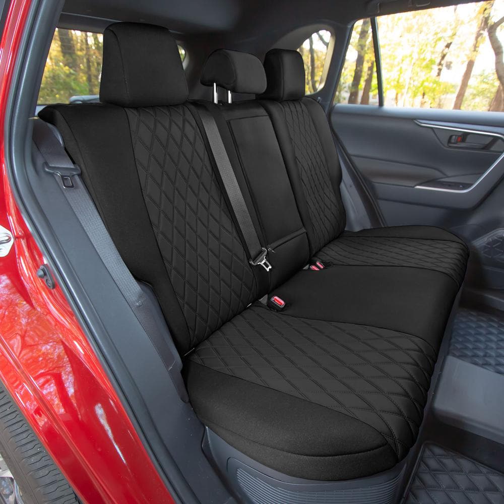 FH Group Neosupreme Custom Fit Seat Covers for 2019-2022 Toyota Rav4 LE to XLE to Limited DMCM5011BLACK-FULL