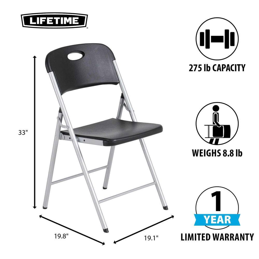 Lifetime Folding Chair Black 80877