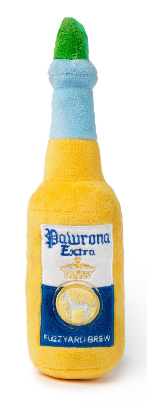 FuzzYard Pawrona Extra Beer Bottle Plush Dog Toy