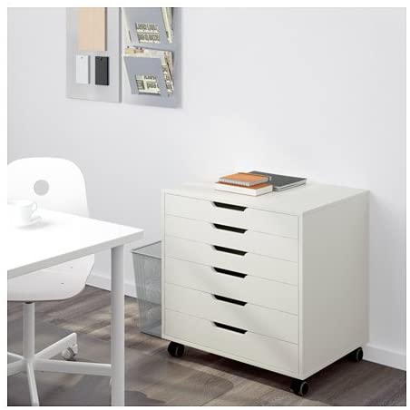 401.962.41 Alex Drawer on Casters, White, 26′′ Height, 19′′ Width, 26′′ Length,