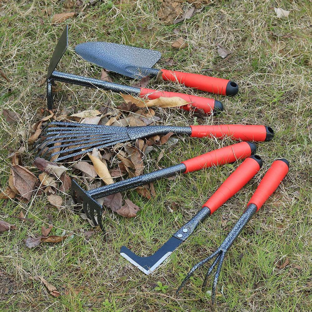 6-Piece Garden Hand Tools with High Carbon Steel Heads Garden Tool Set B071W8GDW5