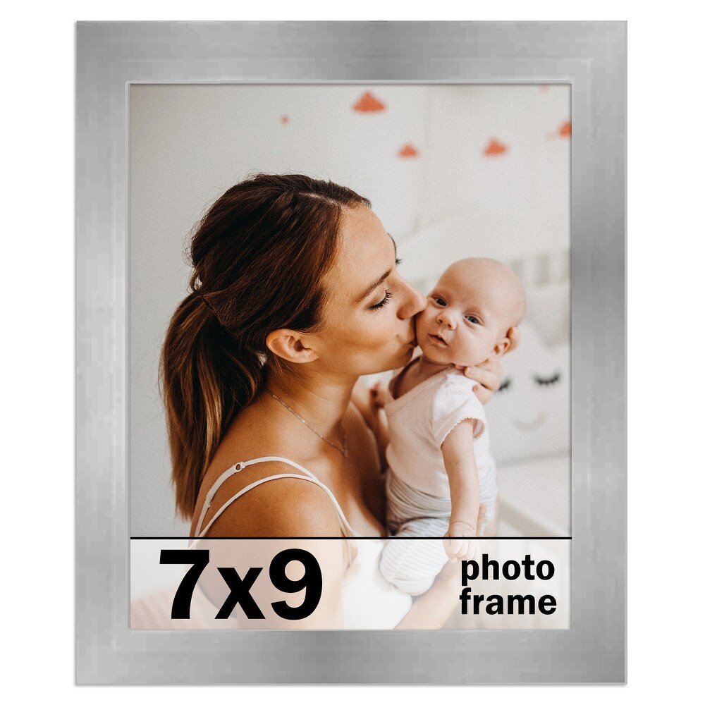 7x9 Frame Stainless Steel Silver Picture Frame   Modern Photo Frame