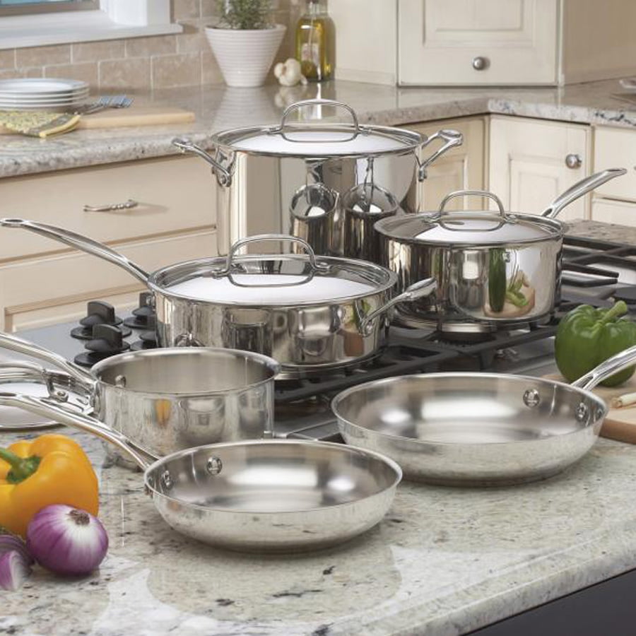 Cuisinart Chef's Classic Stainless Steel 10 Piece Cookware Set (77-10)