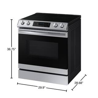  30 in. 6.3 cu. ft. Smart 5-Element Slide-In Electric Range with Air Fry Convection Oven in Stainless Steel NE63T8511SS