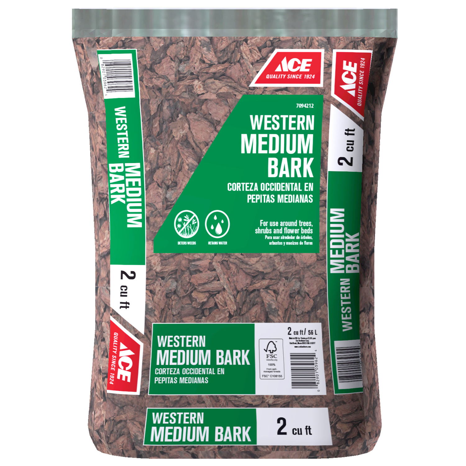 Ace Brown Western Bark Mulch 2 cu ft