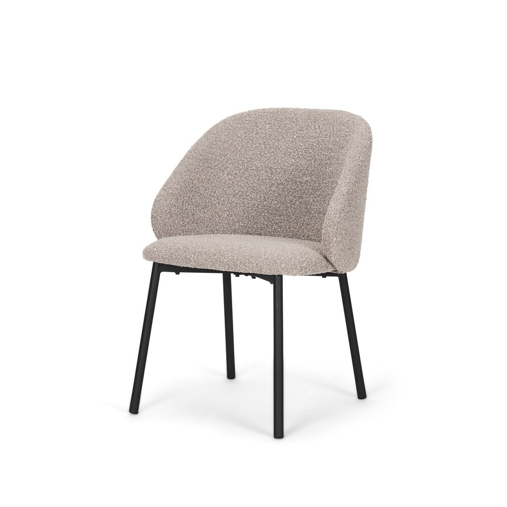 Shannon Dining Chair w/ Gray Fabric   Matte Black Metal