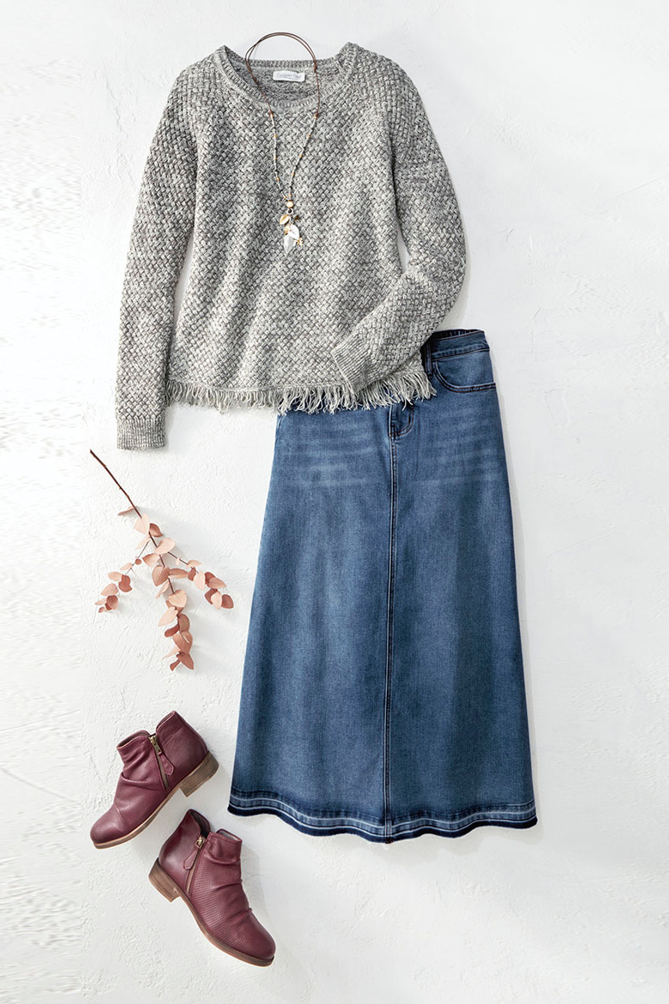 Marled Fringed Sweater - Coldwater Creek