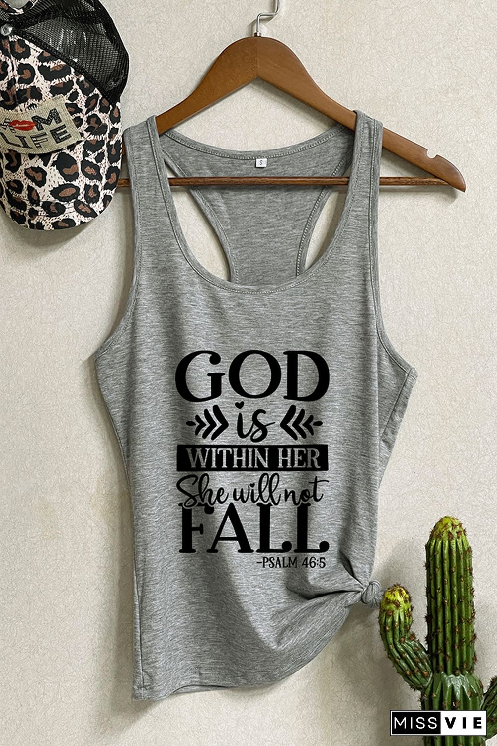 God is within her she will not fall Sleeveless Tank Top Wholesale