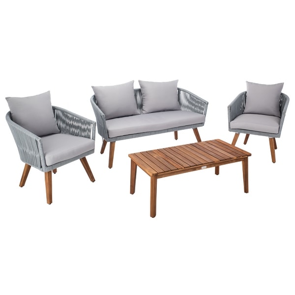 SAFAVIEH Outdoor Velso 4 Pc Living Set