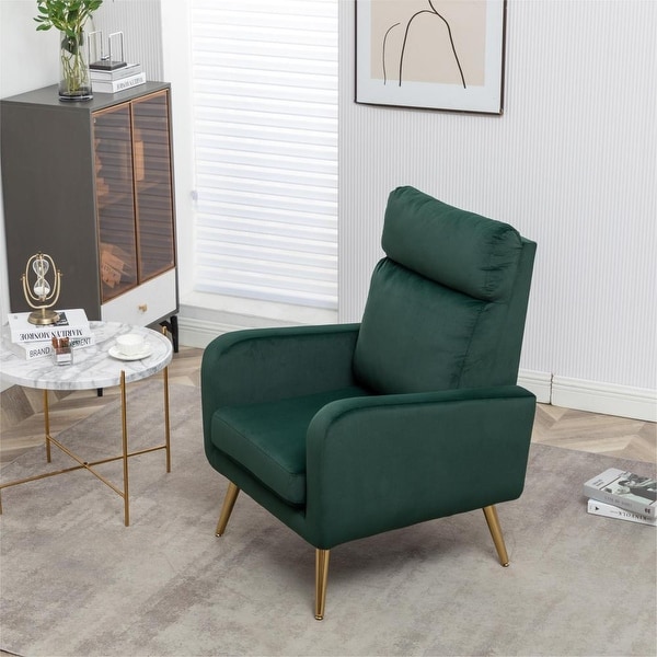 Modern Upholstered Accent Chair with Metal Legs