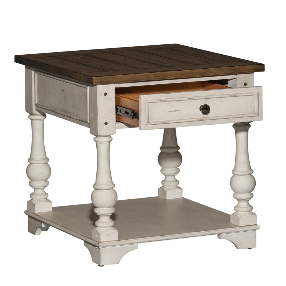 Morgan Creek Antique White Opt 3 Piece Set (1 Cocktail 2 End Tables)