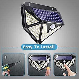 4 Pack 100 Led Wide Angle Solar Light