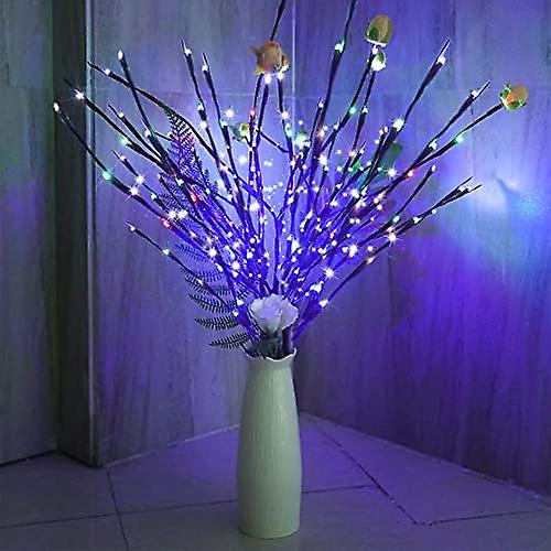 2 Pack LED Branch Lights - Battery Operated Willow Tree Twig Lights - Warm White（Colour）