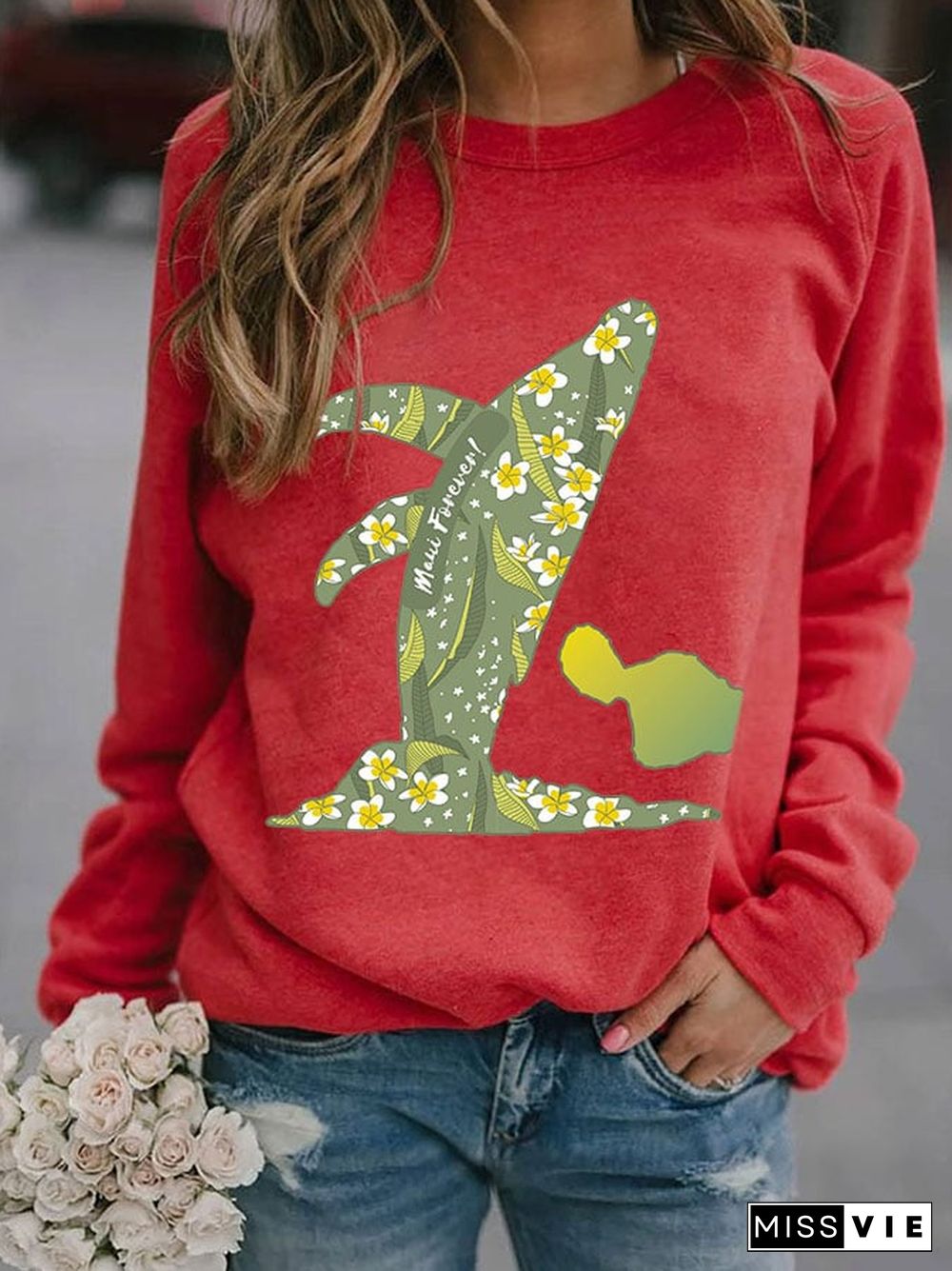 Women's Maui Forever Print Sweatshirt