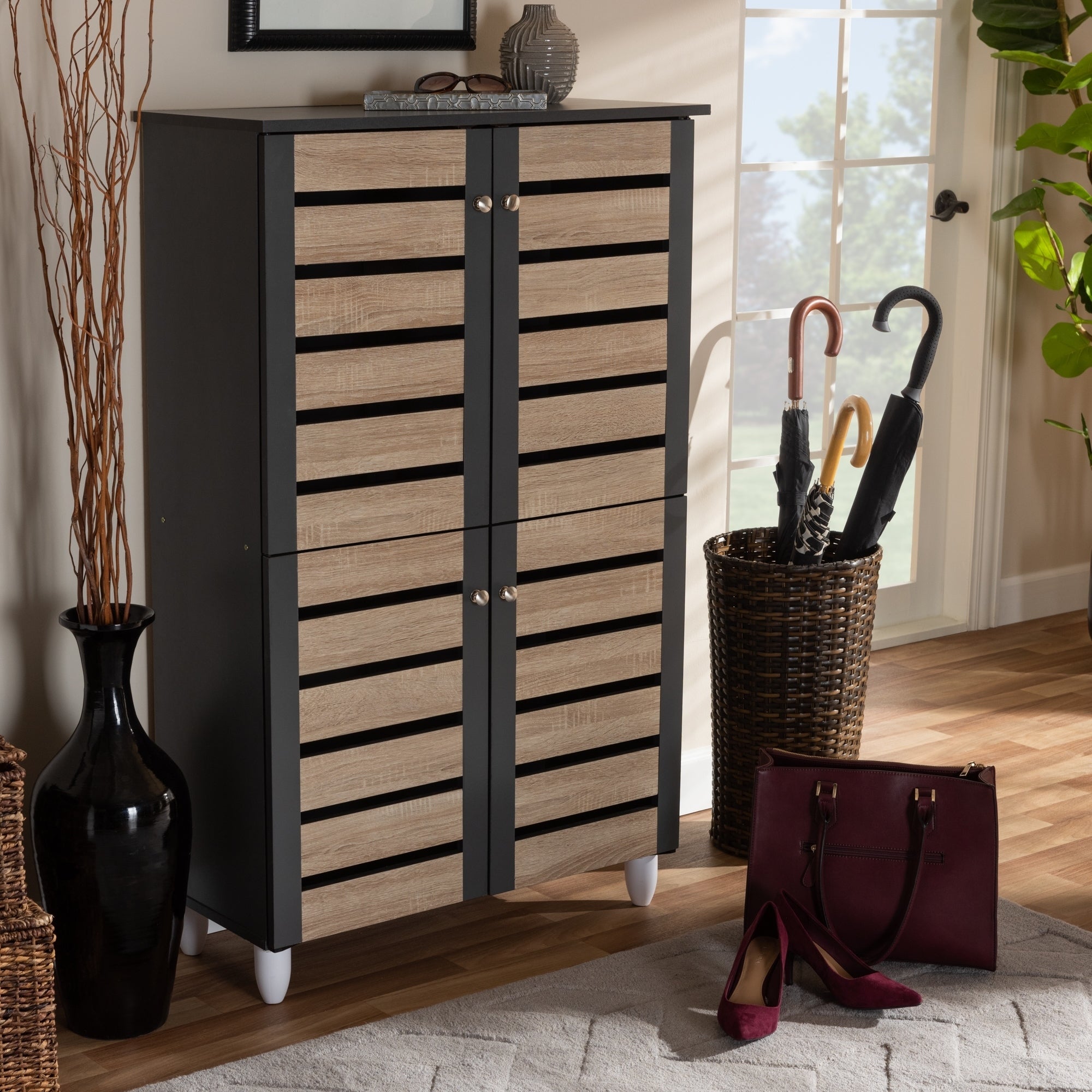 Contemporary Shoe Storage Cabinet - - 26396244