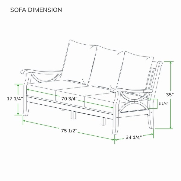 Cambridge Casual Lowell 5piece Teak Wood Outdoor Conversation Set with cushion