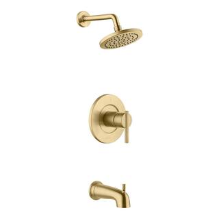 Glacier Bay Dorind Single-Handle 1-Spray Tub and Shower Faucet in Matte Gold (Valve Included) HD873X-5D4405