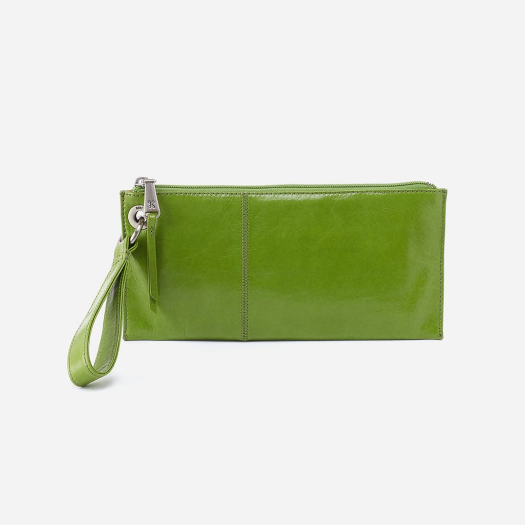 HOBO  Vida Wristlet in Polished Leathe - Garden Green