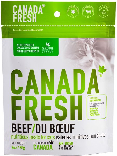 Canada Fresh Beef Soft and Chewy Cat Treats， 3-oz bag